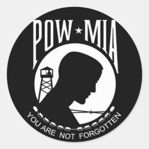 Pegatina Redonda KRW POW-MIA No te olvidas