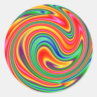 Pegatina Redonda KRW Rainbow Swirl