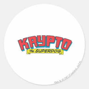 Pegatina Redonda Krypto el superperro