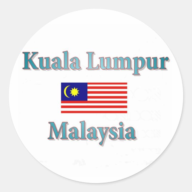 Pegatina Redonda Kuala Lumpur (Anverso)