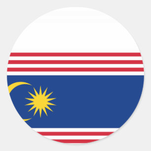 Pegatina Redonda Kuala Lumpur Malasia, Malasia