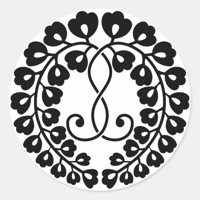 Pegatina Redonda Kujo glicina (Anverso)