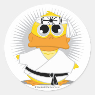 Pegatina Redonda Kung Fu Duck
