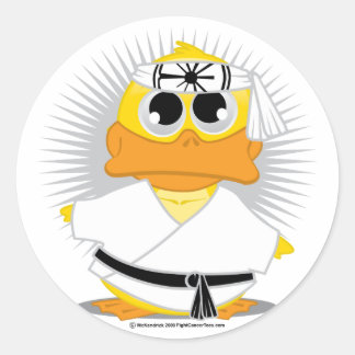 Pegatina Redonda Kung Fu Duck