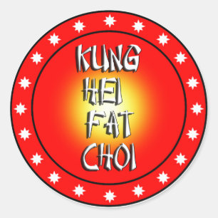 Pegatina Redonda Kung Hei Fat Choi