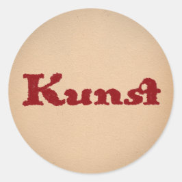 Pegatina Redonda Kunst en rojo