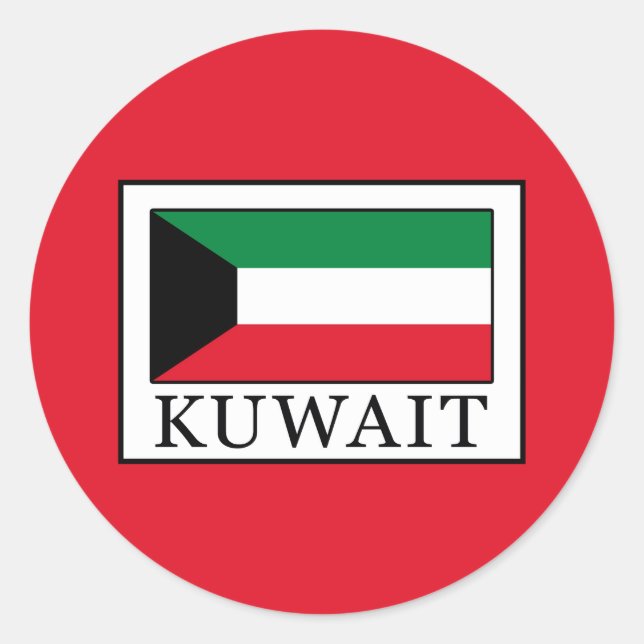 Pegatina Redonda Kuwait (Anverso)