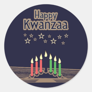 Pegatina Redonda Kwanzaa