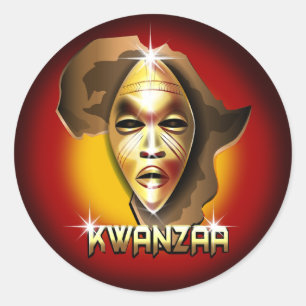 Pegatina Redonda Kwanzaa