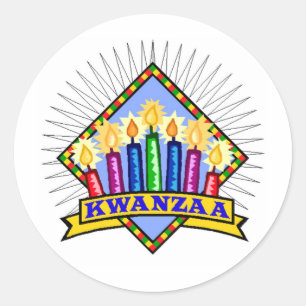 Pegatina Redonda Kwanzaa