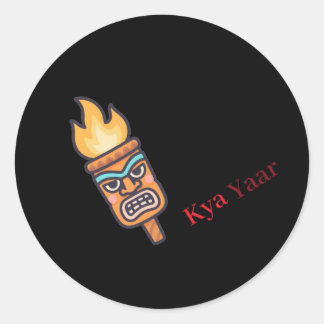Pegatina Redonda Kyaa Yaar
