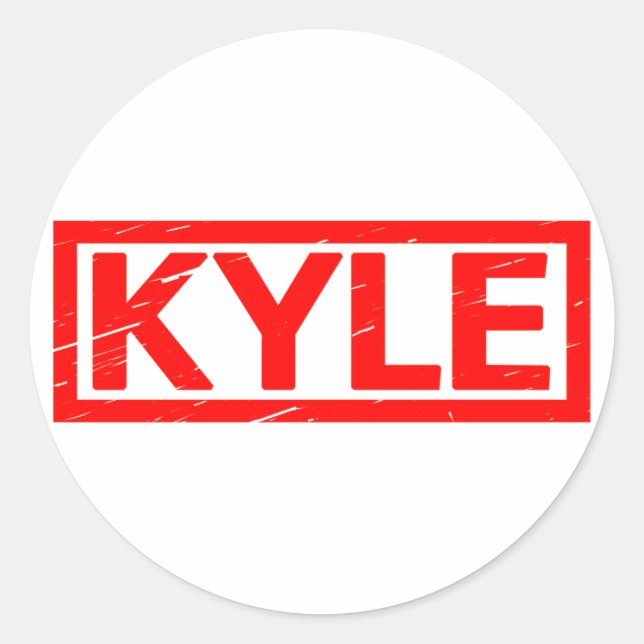 Pegatina Redonda Kyle Stamp (Anverso)