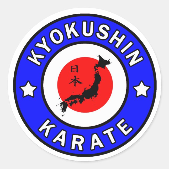 Pegatina Redonda Kyokushin Karate (Anverso)