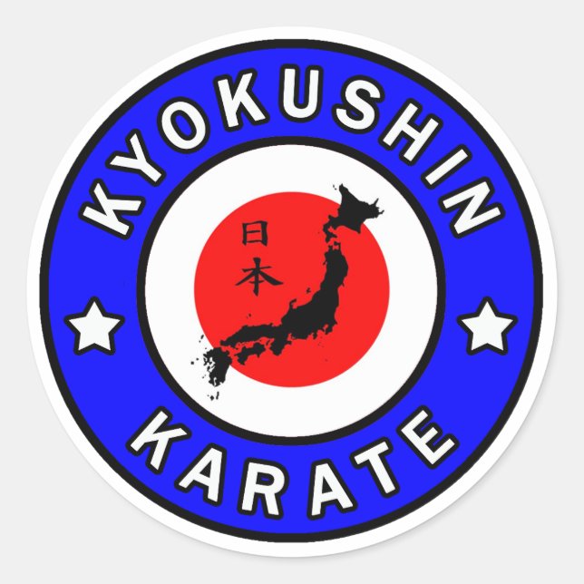 Pegatina Redonda Kyokushin Karate (Anverso)