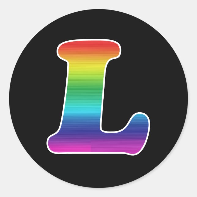 PEGATINA REDONDA L DE ORGULLO LESBIANO (Anverso)