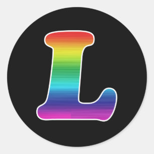 PEGATINA REDONDA L POR ORGULLO LESBIANO