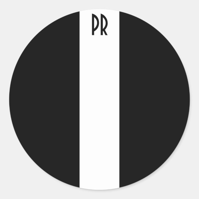 Pegatina Redonda l, PR (Anverso)