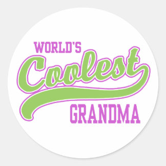 Pegatina Redonda La abuela más fría del mundo