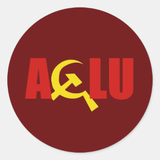Pegatina Redonda La ACLU es comunista
