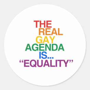 PEGATINA REDONDA LA AGENDA GAY REAL