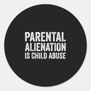 Pegatina Redonda La alienación parental es abuso infantil png