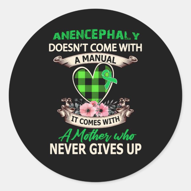 Pegatina Redonda La Anencefalia No Viene Con Un Ual (Anverso)