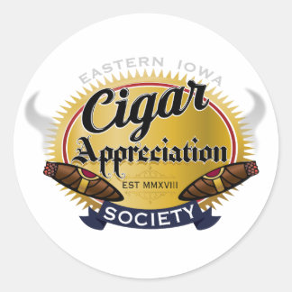 Pegatina Redonda La Apreciación Del Cigar Del Este De Iowa Decal De