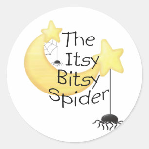 Pegatina Redonda La araña itsy de Bitsy