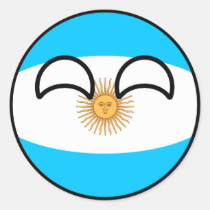 Pegatina Redonda La Argentina Geeky que tiende divertida