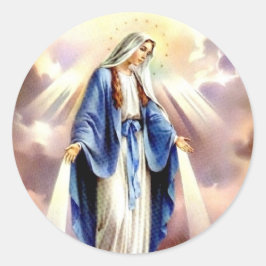 Pegatina Redonda La asunción de María