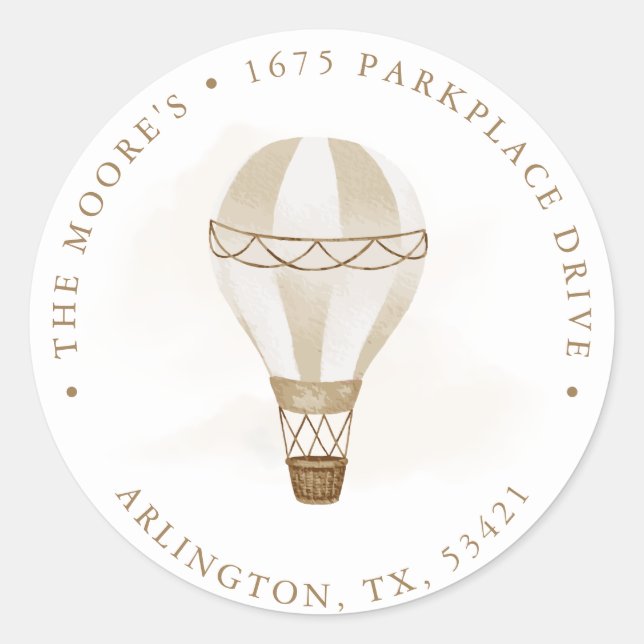 Pegatina Redonda La aventura espera neutralidad | Dirección de devo (Anverso)