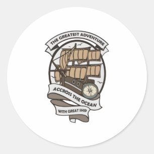Pegatina Redonda La aventura más grande