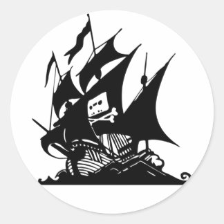 Pegatina Redonda La Bahía Pirata