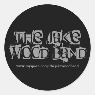 Pegatina Redonda La Banda Jake Wood, www.myspace.com/thejakewood...