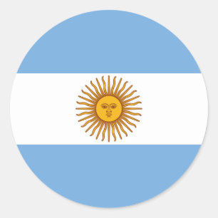 Pegatina Redonda La bandera de Argentina