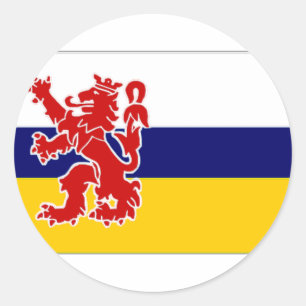 Pegatina Redonda La bandera holandesa de Limburgo