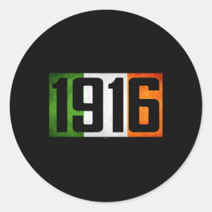 Pegatina Redonda La bandera irlandesa de la rebelión de 1916