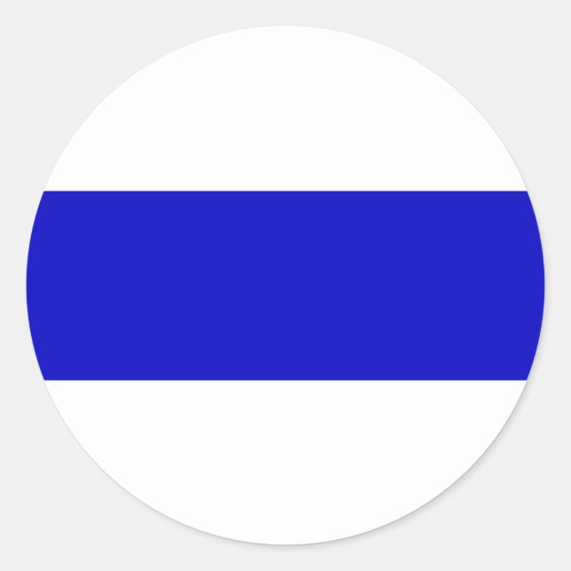 Pegatina Redonda la bandera rusa contra la guerra, la invasión ucra (Anverso)