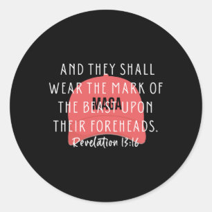 Pegatina Redonda La Biblia Anti Trump Verse Y Usarán El Mar