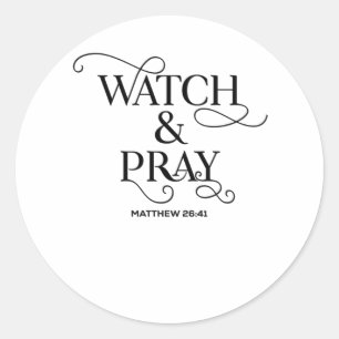 Pegatina Redonda La Biblia Cristiana Verse Ver Y Rezar