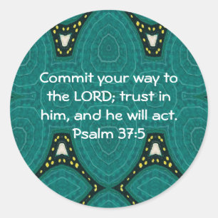 Pegatina Redonda La Biblia Versa Las Escrituras Motivacionales Salm