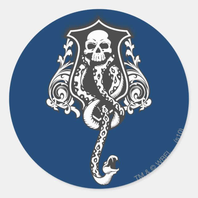 Pegatina Redonda La bola de Harry Potter| Marca oscura (Anverso)