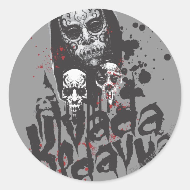 Pegatina Redonda La bola de Harry Potter| Muerte, Avada Kedavra (Anverso)