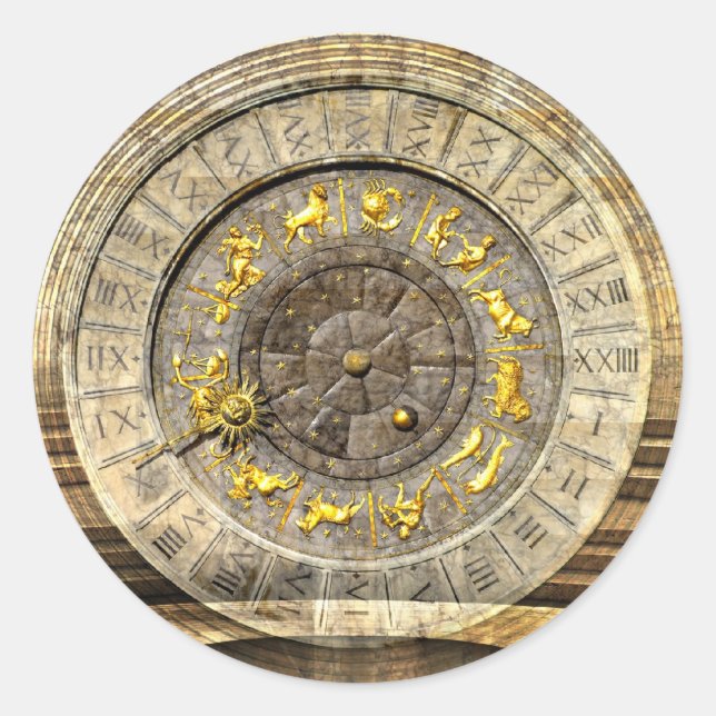 Pegatina Redonda La bóveda del tiempo (Anverso)