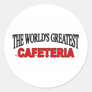 Pegatina Redonda La cafetería más grande del mundo