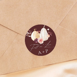 Pegatina Redonda La caída de Borgoña en el Boda de la calabaza de a