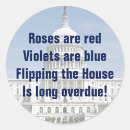 Pegatina Redonda La caída de la Cámara de Representantes