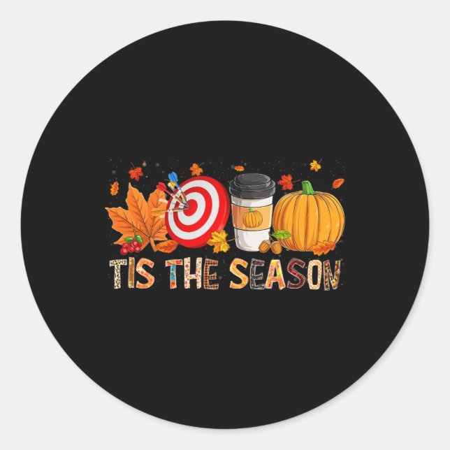 Pegatina Redonda La Calabaza de leopardo de temporada oscurece la c (Anverso)