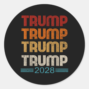 Pegatina Redonda La campaña electoral de Trump en 2028