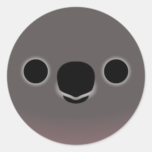 Pegatina Redonda La cara de un loro de Bourke